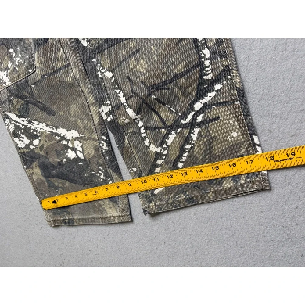 RSQ Carpenter Pants Kids Size 14 Camo Straight Leg Y2K Paint Splatter Utility